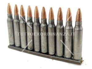 10 CARTUCCE M16 CAL 5,56x45 / 223 REMINGTON INERTI + PIASTRINA