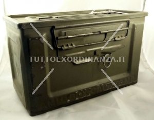 US CASSETTA PORTA MUNIZIONI METALLO CAL.50 WW2