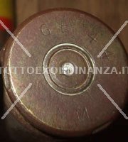 CARTUCCIA INERTE CANNONE 20MM INGLESE 1944 WW2 ORIGINALE GIALLO