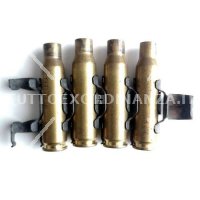 4 BOSSOLI CAL 7,62x51 / .308 INERTI SU SPEZZONE NASTRO