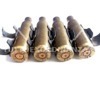 4 BOSSOLI CAL 7,62x51 / .308 INERTI SU SPEZZONE NASTRO