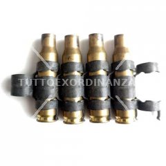 4 BOSSOLI CAL 7,62x51 / .308 INERTI SU SPEZZONE NASTRO