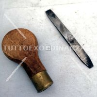 CACCIAVITE CARCANO 1891 A DUE LAME CON MANICO IN LEGNO